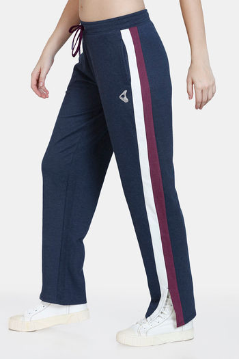 Buy Zelocity Relaxed Fit Mid Rise Track Pants - India Ink