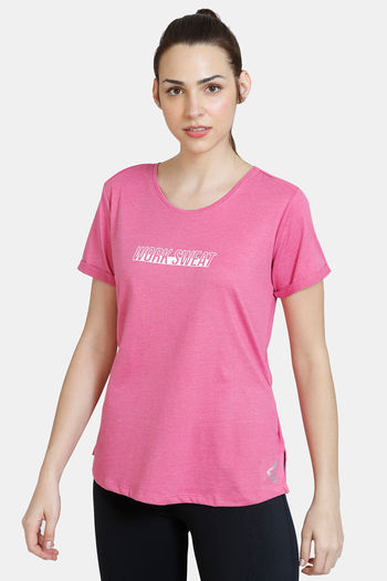 Buy Zelocity Relaxed Fit Cotton T-Shirt - Ibis Rose