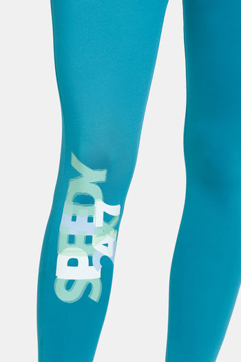 Buy Zelocity High Rise Quick Dry Light Support Leggings - Biscay Bay at  Rs.698 online