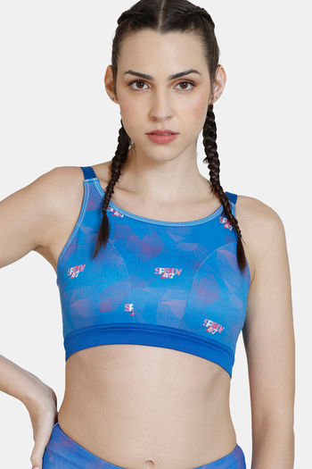 Buy Zelocity High Impact Quick Dry Sports Bra - Acqua Blue at Rs