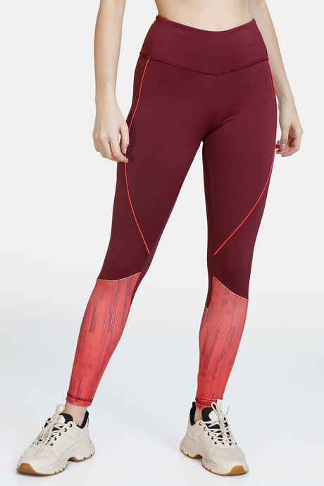 Buy Zelocity High Rise Quick Dry Leggings - Elderberry at Rs.299