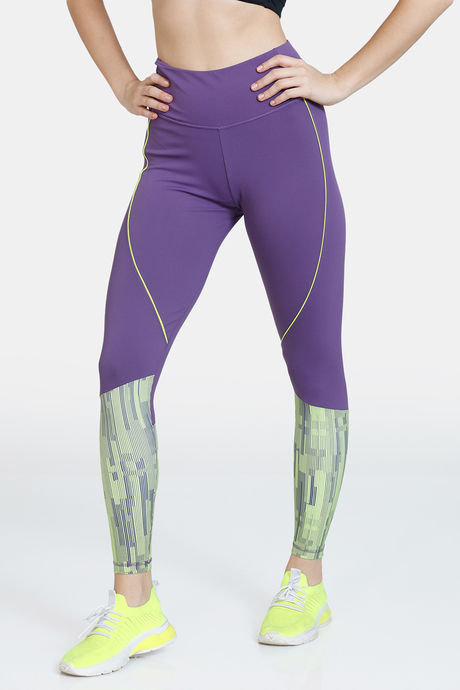 Super Soft 7/8 Yoga Leggings - Purple Floral Shadow Print | Women's Leggings  | Sweaty Betty