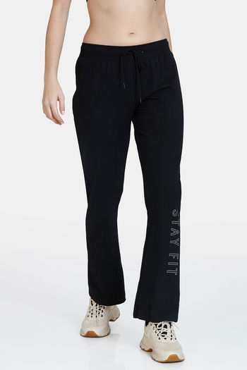 Buy Zelocity High Rise Quick Dry Track Pants - Anthracite at Rs