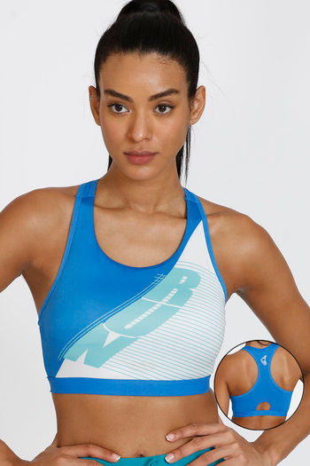 Buy Zelocity Quick Dry Sports Bra With Removable Padding - Lapis Blue