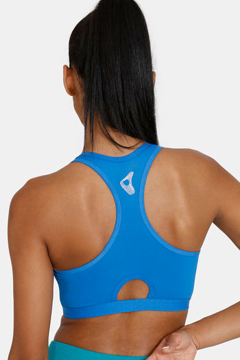 Buy Zelocity Sports Bra With Removable Padding - Lapis Blue at Rs