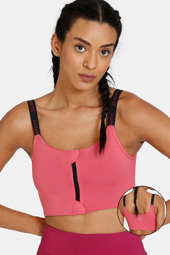 Buy Zelocity Sports Bra With Removable Padding - Baroque Rose