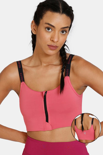Buy Zelocity Sports Bra With Removable Padding - Baroque Rose