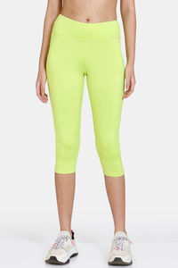Buy Zelocity High Rise Quick Dry Capris - Lime Punch