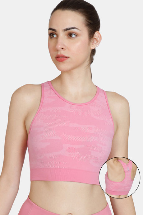 Buy Zelocity High Impact Quick Dry Sports Bra - Tea Rose at Rs.1492 online