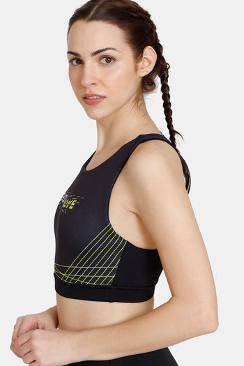 Buy Zelocity By Zivame White Solid Non Wired Lightly Padded Sports Bra  ZC4211FASH - Bra for Women 9326635