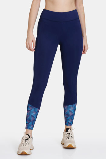 Buy Zelocity High Rise Quick Dry Leggings - Medieval Blue