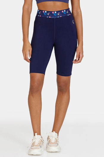 Buy Zelocity Mid Rise Quick Dry Shorts - Evening Blue