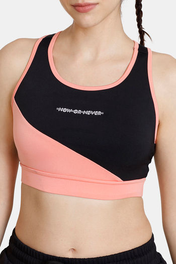 Buy Zelocity Quick Dry Slip On Sports Bra With Removable Padding -  Anthracite at Rs.673 online