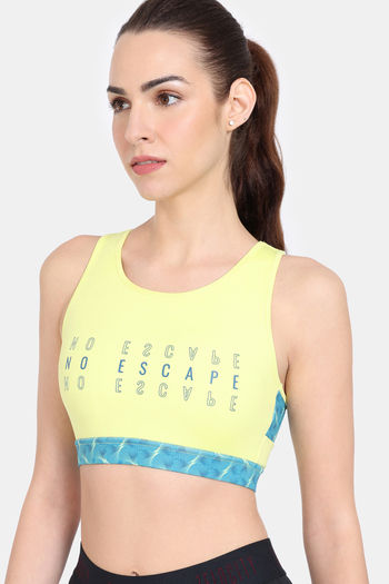 Buy Zelocity Girls Sports Bra With Removable Padding - Lime Punch at Rs.403  online