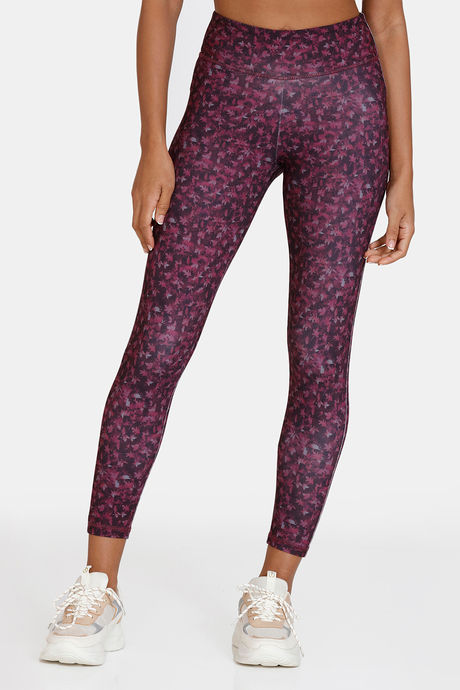 Buy Zelocity High Rise Quick Dry Leggings - Fig at Rs.853 online