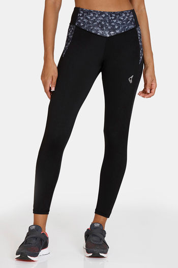 Buy Zelocity High Impact High Rise Quick Dry Leggings - Anthracite at  Rs.798 online