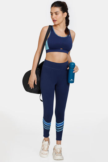 Buy Zelocity Quick Dry Sports Bra With Removable Padding - Medieval Blue at  Rs.718 online