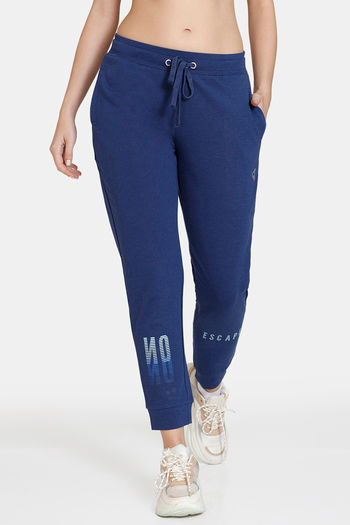Buy online Women Solid Logo Print Blue Sports Capri from Capris & Leggings  for Women by Zelocity By Zivame for ₹1359 at 35% off