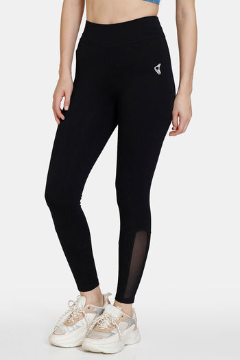 Buy Zelocity Cotton High Rise Leggings - Anthracite2 at Rs.748 online