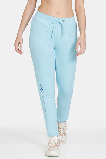Buy Zelocity Relaxed Fit Mid Rise Track Pants - Cabana Blue