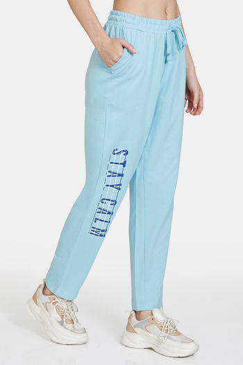 TINTED Track Pants  Buy TINTED Dark Sky Blue Solid High Waist Track Pant  Online  Nykaa Fashion