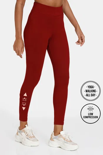Buy Zelocity All Day Yoga Leggings - Pomegranate