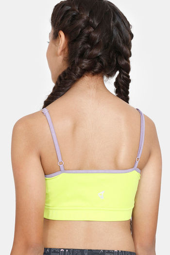 Buy Zelocity Quick Dry Racerback Sports Bra - Lime Punch at Rs.599 online