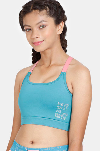 2 Pack Girls Bra Tops with Removable Pad Crop Tops Sports Training Bras  12-15Yrs