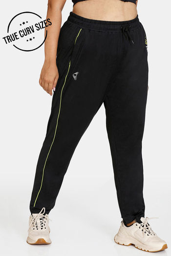 Being Runner High Waist Soft Flexible Gym Leggings  Black Yoga Pant Tights   Plus Size Bottom Activewear  Regular Stylish Pants With Pocket Black  Bottom Neon Green  Black Side 4 Strips