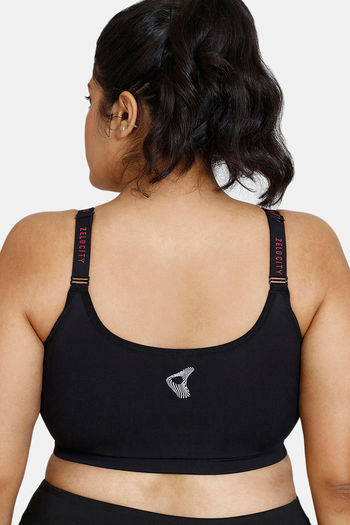 Buy Zelocity True Curv Sports Bra With Removable Padding - Anthracite at  Rs.998 online