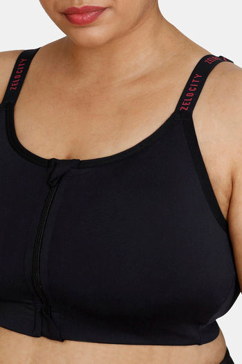 Zelocity True Curv Sports Bra With Removable Padding - Anthracite