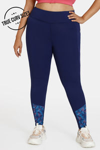 Buy Zelocity True Curv High Rise Quick Dry Leggings - Medieval Blue
