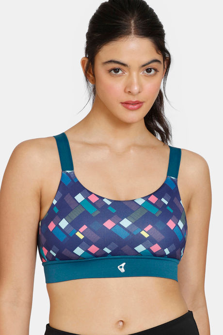 Buy Zelocity Quick Dry Sports Bra With Removable Padding - Jet Black at  Rs.822 online