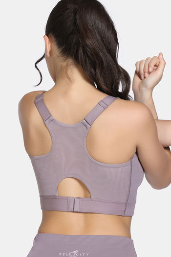Buy Zelocity High Impact Moisture Wicking Sports Bra Purple Dove