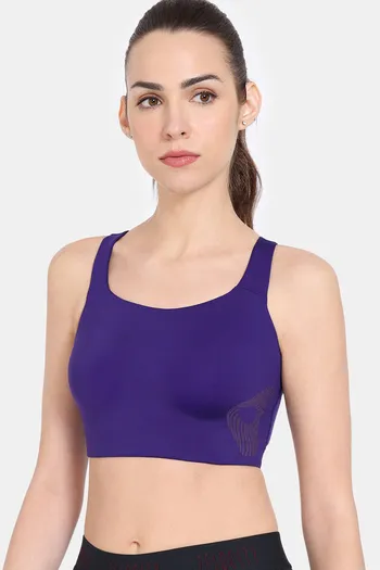 Buy Zivame Zelocity High Impact Sports Bra With No Bounce - Red