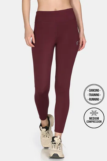 Buy Zelocity Quick Dry Training Leggings - Burgundy