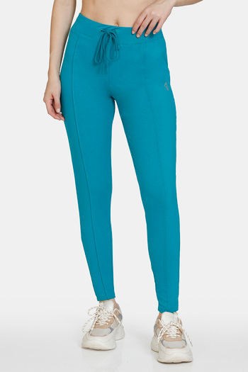 Buy Zelocity Mid Rise Leggings - Blue Grass at Rs.898 online