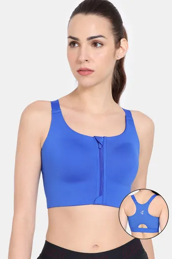 Buy Zelocity High Impact Quick Dry Sports Bra - Victoria Blue at