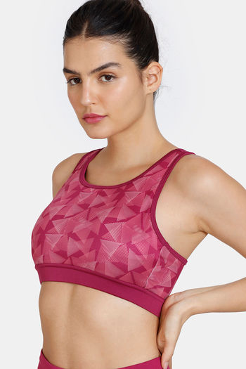 Buy Zelocity Quick Dry Slip On Sports Bra - Confetti at Rs.648 online, Activewear online