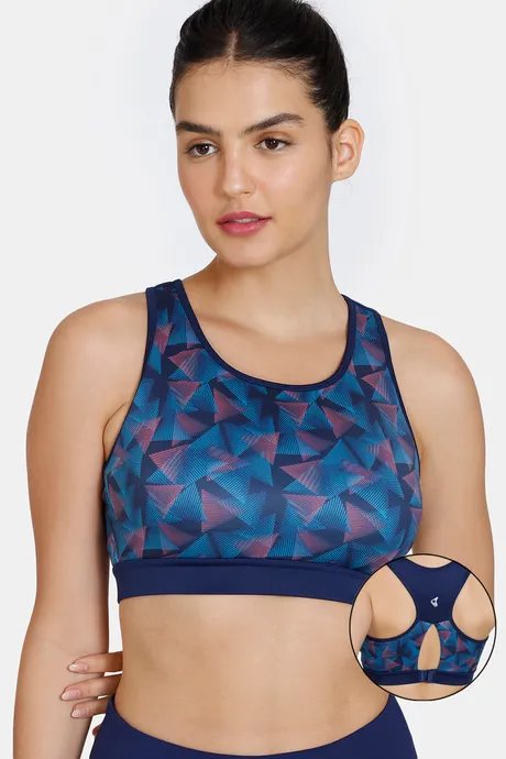 Buy Zelocity Quick Dry Sports Bra With Removable Padding - Turkish Tile at  Rs.718 online