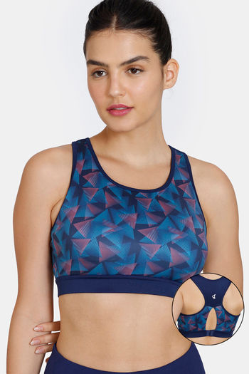 Buy Zelocity Quick Dry Sports Bra With Removable Padding - Turkish