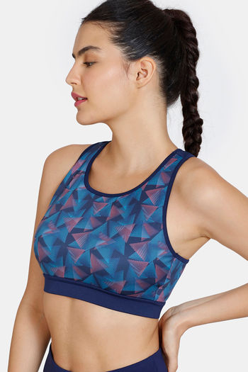 Buy Zelocity Quick Dry Sports Bra With Removable Padding - Turkish Tile at  Rs.718 online