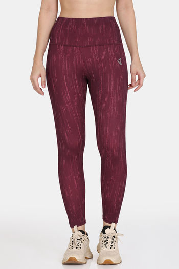 Buy Zelocity Quick Dry High Rise Leggings - Rhododendron