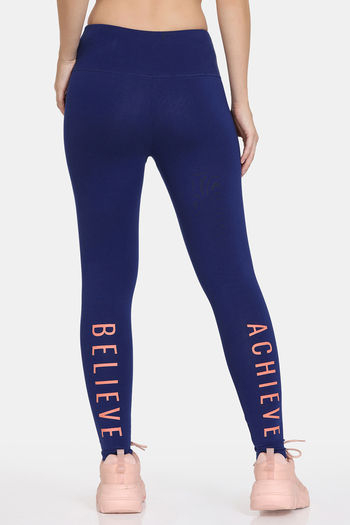 Buy Zelocity Mid Rise Leggings - Twilight Blue at Rs.598 online