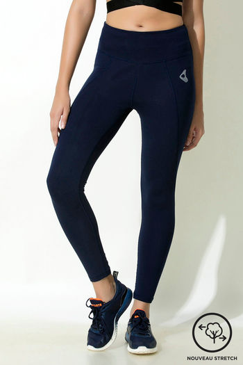 Buy online Dark Blue Cotton Leggings from Capris & Leggings for Women by  Vami for ₹399 at 11% off | 2024 Limeroad.com