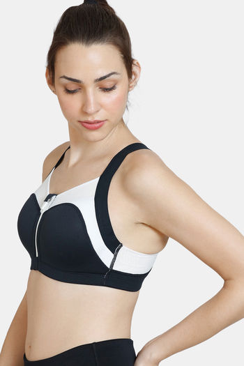 Buy Zivame Zelocity High Impact Quick Dry Front Opening Sports Bra - Deep  Periwinkle Blue online