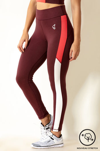 Buy online Maroon Color Cotton Legging from Capris & Leggings for Women by  Panit for ₹349 at 30% off | 2024 Limeroad.com
