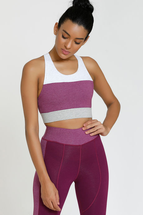 Buy Zelocity Wide Waist Band Sports Bra - Purple at Rs.278 online