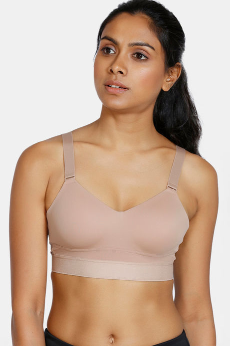 Buy Zelocity High Impact Padded Wide Waist Band Sports Bra - Flint at  Rs.1596 online