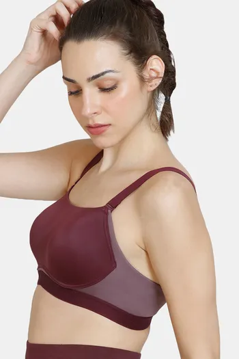 Zelocity by Zivame Blue Solid Non-Wired Heavily Padded Workout Bra Price in  India, Full Specifications & Offers